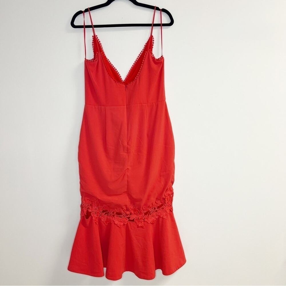 Nicholas Red Phoenix Lace Midi Dress US 8 / Medium - Picture 6 of 16